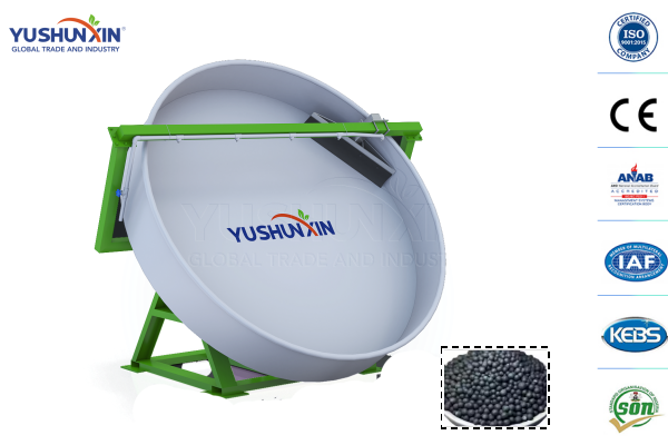 disc pelletizer for biochar granulation